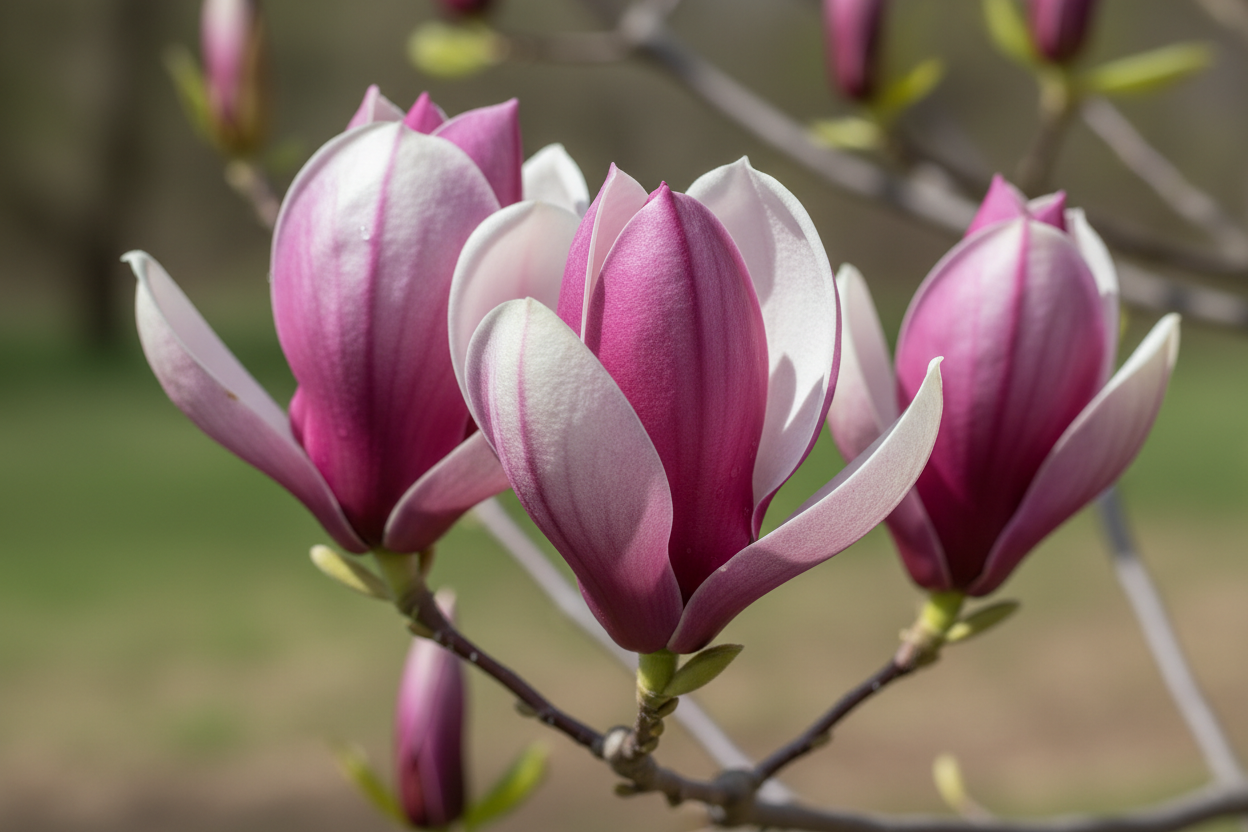 Purpur-Magnolie 'Susan' - Blütendetail